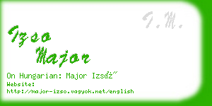 izso major business card